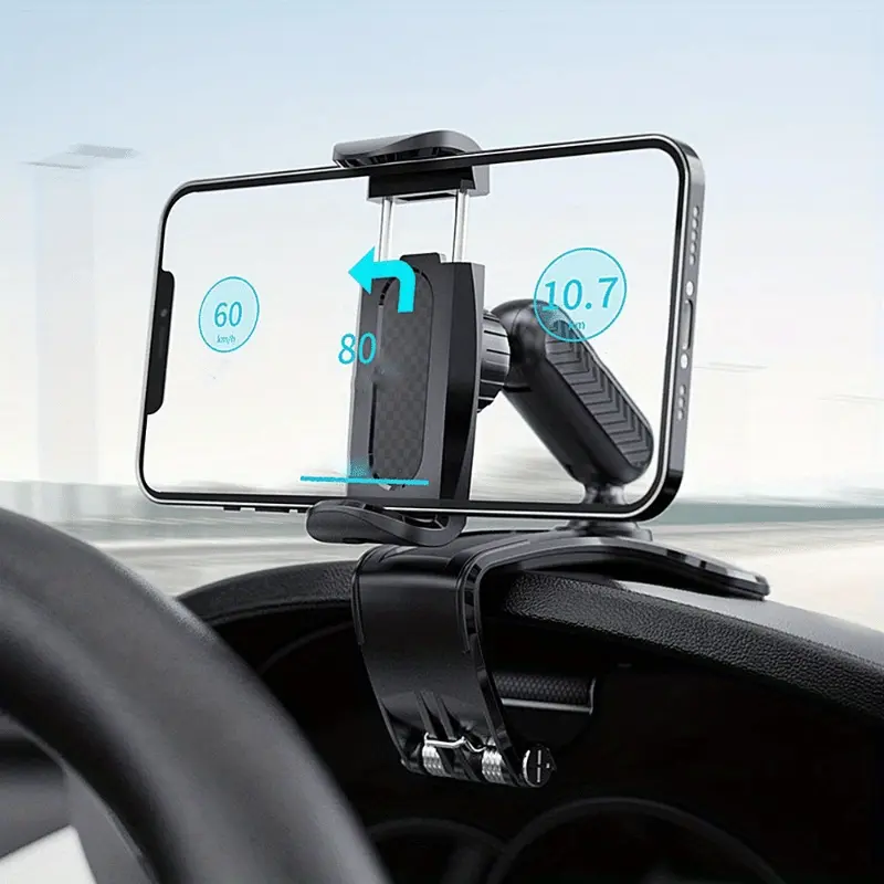 2pcs Car Phone Holder Car Holder Mount Stand GPS For Dash Board Portable Auto Clip Smartphone Stand Bracket for iPhone Samsung Xiaomi