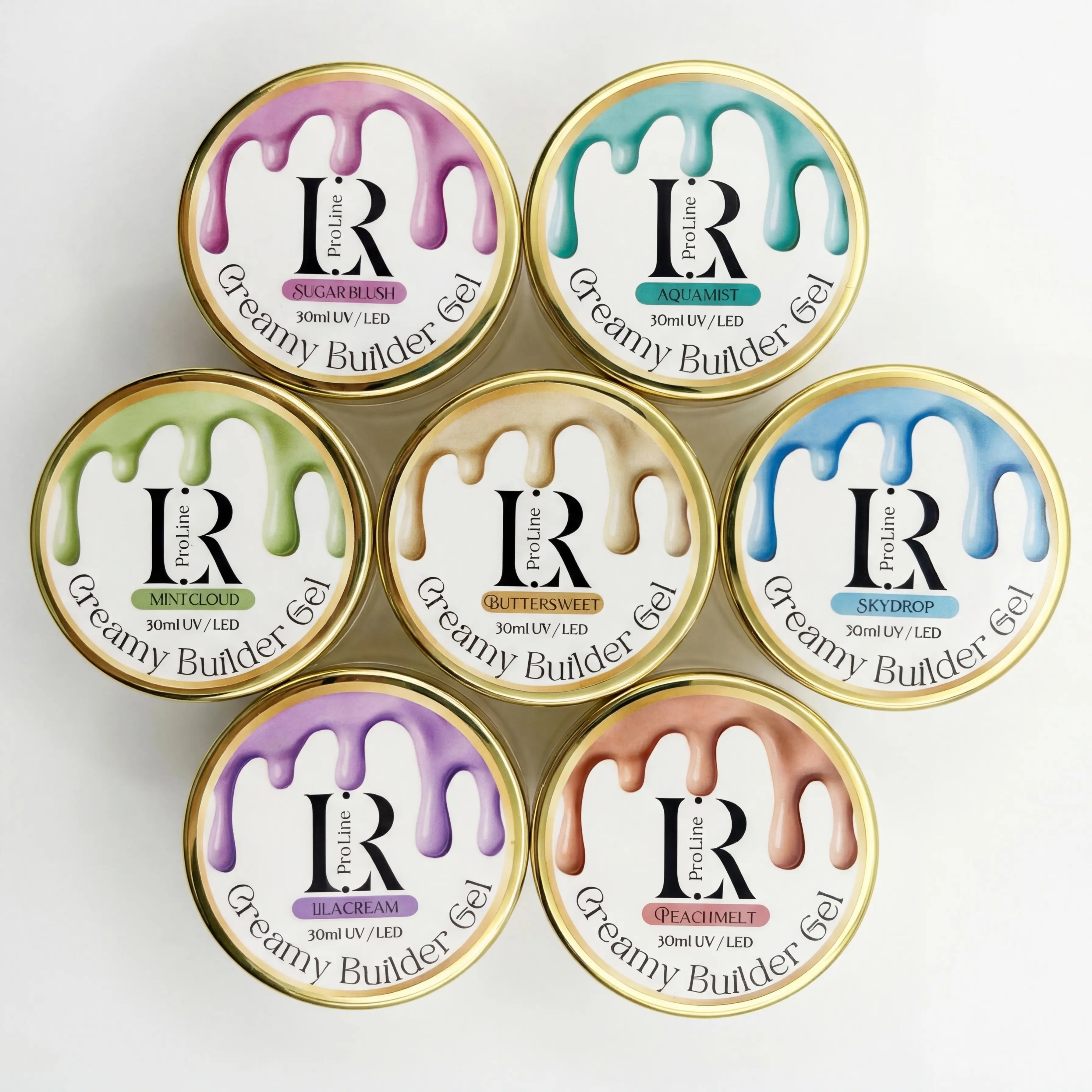 LR PRO LINE Creamy Builder Gel Nails - 30ML Soak Off UV Extend Gel for Nail Art, French Manicure, Full Coverage Durable Formula