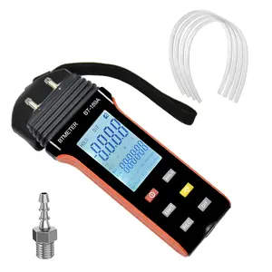 Manometer HVAC Gas Pressure Tester 189A, Dual-Port Air Pressure Meter Gauge with Hose Kit Measure Static Pressure Differential Gas Pressure for Furnace Column