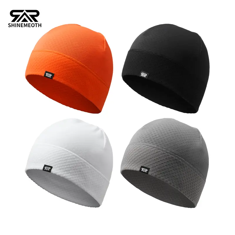 SHINEMEOTH Unisex Adult Thermal Winter Skull Cap Beanie - Windproof Double-Layer Forehead, Moisture-Wicking Grid Fleece, Anti-Static High-Stretch One-Size-Fit, Fits Under Hard Hats & Helmets, Winter Outdoor Work, Commute