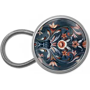 Norwegian Rosemaling Folk Style Button Extenders for Jeans 4 Pack Waistband Expander for Women Men Metal Pants  Extenders No Sew  Buttons Extender