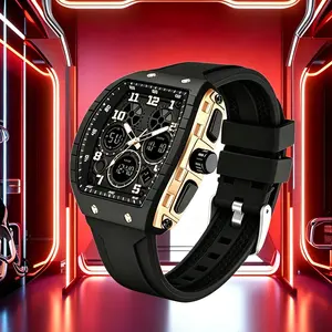 Men's barrel-shaped sport waterproof watch, luminous and waterproof with silicone strap, versatile for daily wear and an ideal gift. Shockproof Tablet Dual Camera Genuine Leather Silver Hardware Tote Bag tiktokshopspringglowup