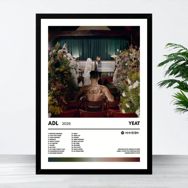 Yeat ADL Album Poster Print  Album Cover Poster  Hip Hop Wall Art  Music Room Decor