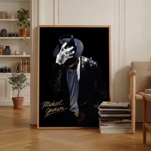 Michael Jackson Shiny Glove Eyes Covered Poster ( No Frame ) | Pop Icon Graphic , Gift For Fans