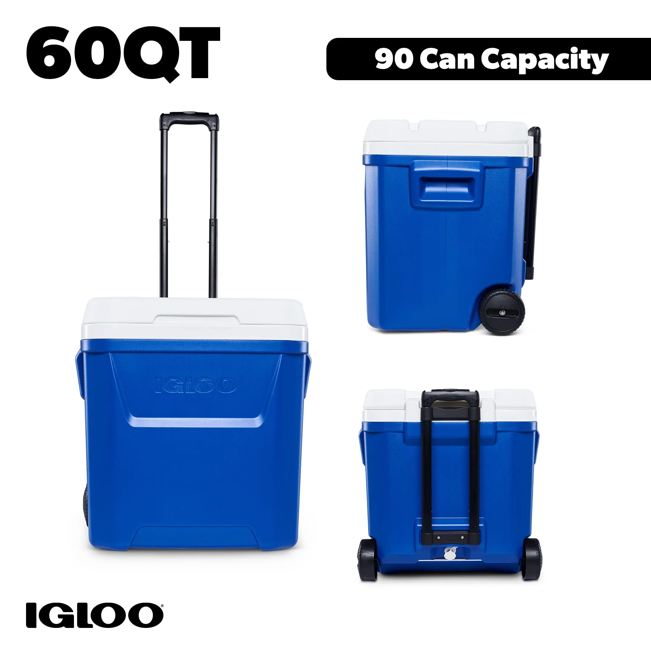 Igloo 60 QT Laguna Wheeled Ice Chest Cooler, Blue (Luggage & Bags Functional Cooler Bag)