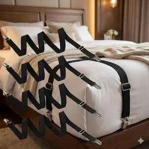 Strong Anti-Slip Sheet Holder Grips, Stretchable Sofa Mattress Clips with Adjustable Spring Design. Safe Non-Pinch Lock, Multi-Scene Bedding Anti-Shift Solution, Secure Fit for Home Use, Prevents Slipping.