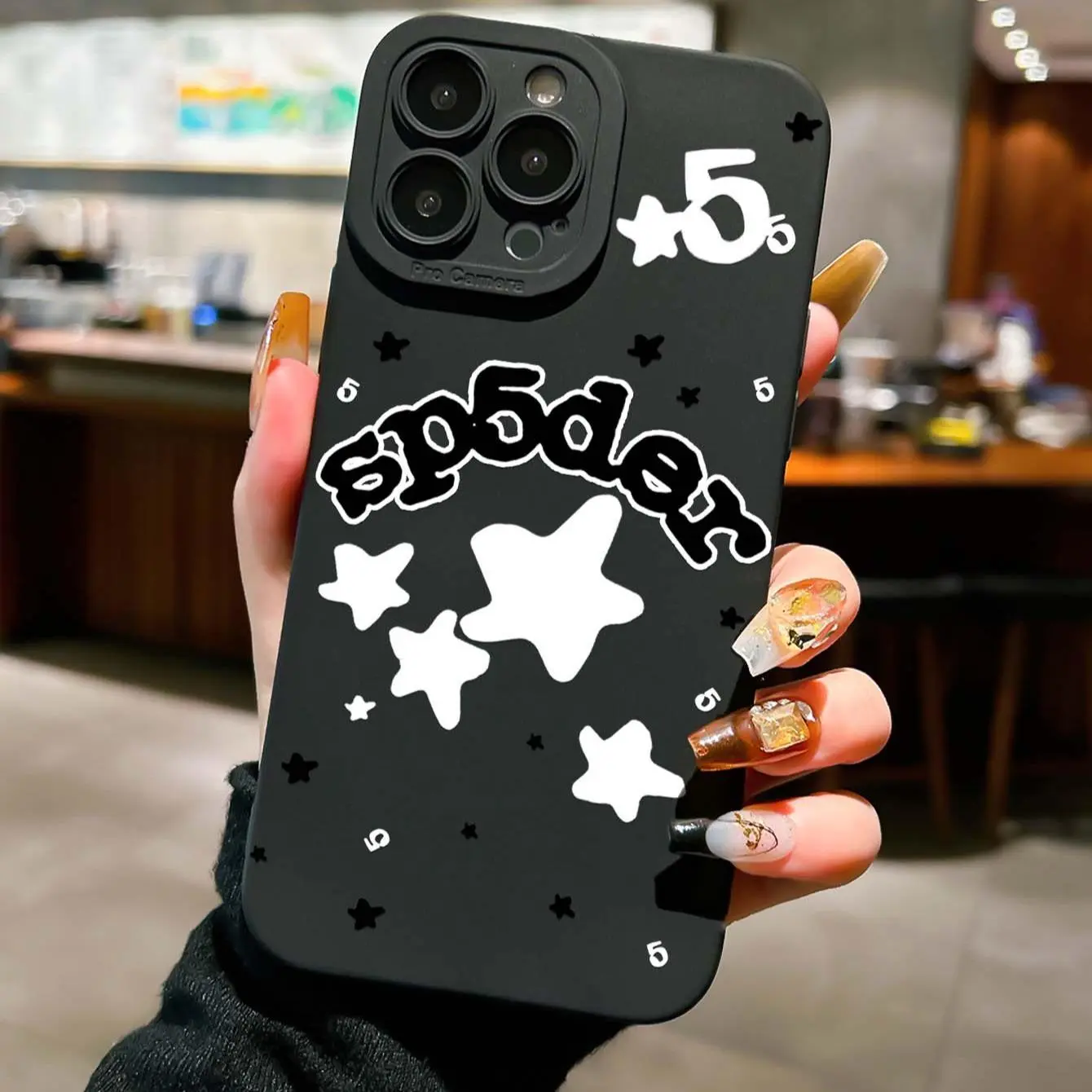 Star Pattern Phone Case, Decorative Phone Protector Cover, Phone Accessories Compatible with Samsung Galaxy S26 S25 S24 S23 S22 Ultra Series iPhone 11 12 13 14 15 Pro Max Plus XR 14plus 13promax 16promax, Casing