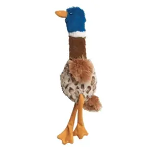 212 MAIN Ethical Spot SKINNEEEZ PLUS Duck Dog Toy - 15 in. Large Size, Adorable Animal Shape, Lifelike Appearance, Full-Body Squeaker, Rubber Components