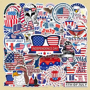 Independence Day Themed Sticker, 100pcs/set Repeatable American Independence Day Sticker, DIY Decorative Sticker for Scrapbooking & Journal Making