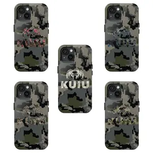 KUIU Rain Forest Camouflage Camouflage Tough Case,  Hunting Theme iPhone Case, Dual Layer Protection, For iPhone 16, 15, 14, 13, 12, 11 Pro, Promax, For Men
