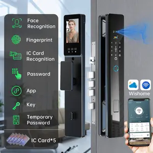 WiFi Wishome Smart Lock APP Control, 3D Face Recognition Fingerprint Password, Camera Enabled Intelligent Door Lock, Home Security System, Biometric Door Lock