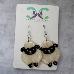 Large Dibé (Sheep) Earrings | Navajo Symbol of Life, Balance & Sustenance | .925 Sterling Silver Hooks or Studs