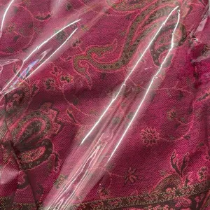 Elegant Paisley Head Scarf in Rich Maroon with Intricate Floral Patterns for Stylish Look