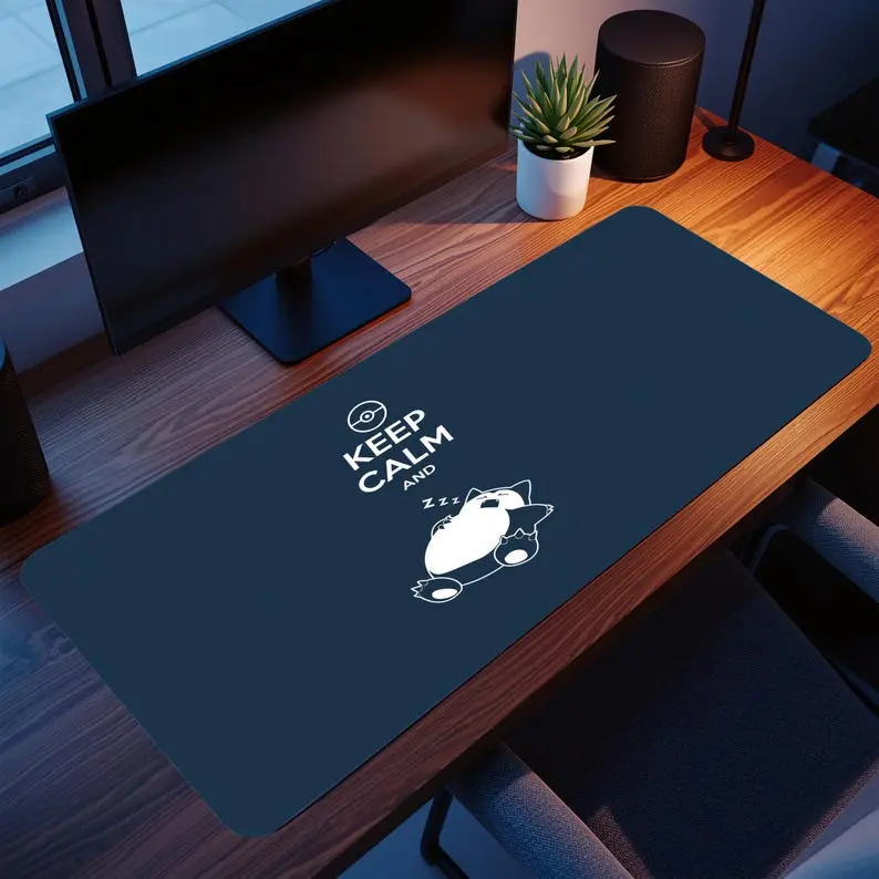 Snorlax Gaming Mouse Pad: Personalized Anime Desk Mat glivoramousepads