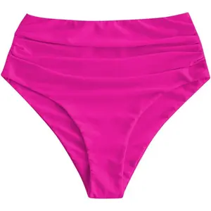 Women High Waisted Bikini Bottoms Ruched Swimsuit Bottom Tummy Control Bathing Suit Bottoms