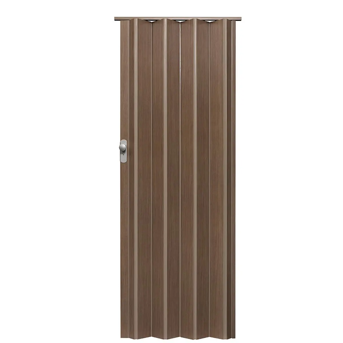 212 MAIN Homestyle Vinyl Marquis Folding Door - 36x80", Nutmeg Finish, European Look, Lockable Latch, Quiet Slide, All Hardware Included