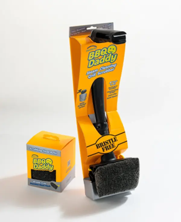 BBQ Daddy Bristleless BBQ Grill Cleaning Bundle with Grill Cleaner and BBQ Replacement Head