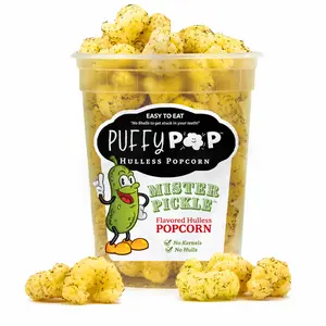Mister Pickle (GF) Puffy Pop Popcorn Puffs - No Kernels, No Hulls - Easy to Eat Snack