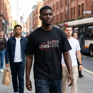 GLITCH GENERATION CORE  EDITION (RED)Tee — Cottu Retro Cyber Tech Graphic Shirt