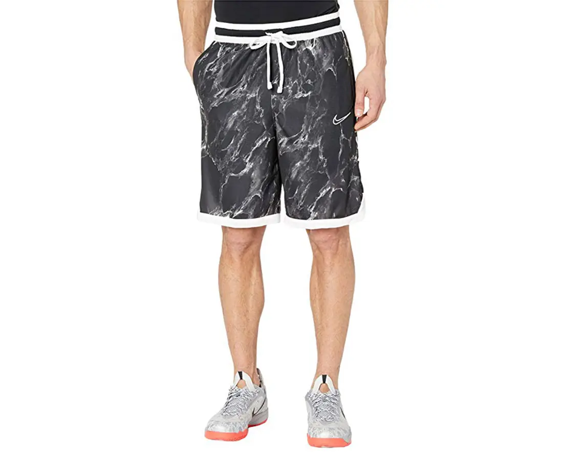 Nike Dri-FIT Marble Print Elite Basketball Mens Active Shorts
