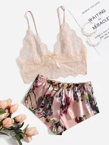 Women's Lace Floral Lingerie Set, Lingerie Underwear Sets, Sexy Party Nightclub, Romantic Datewear, Valentine's Day Celebration, All-Season Casual Style