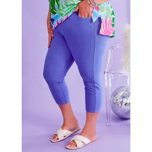 Araceli Stretch Capri Jeggings - Purple - FINAL SALE