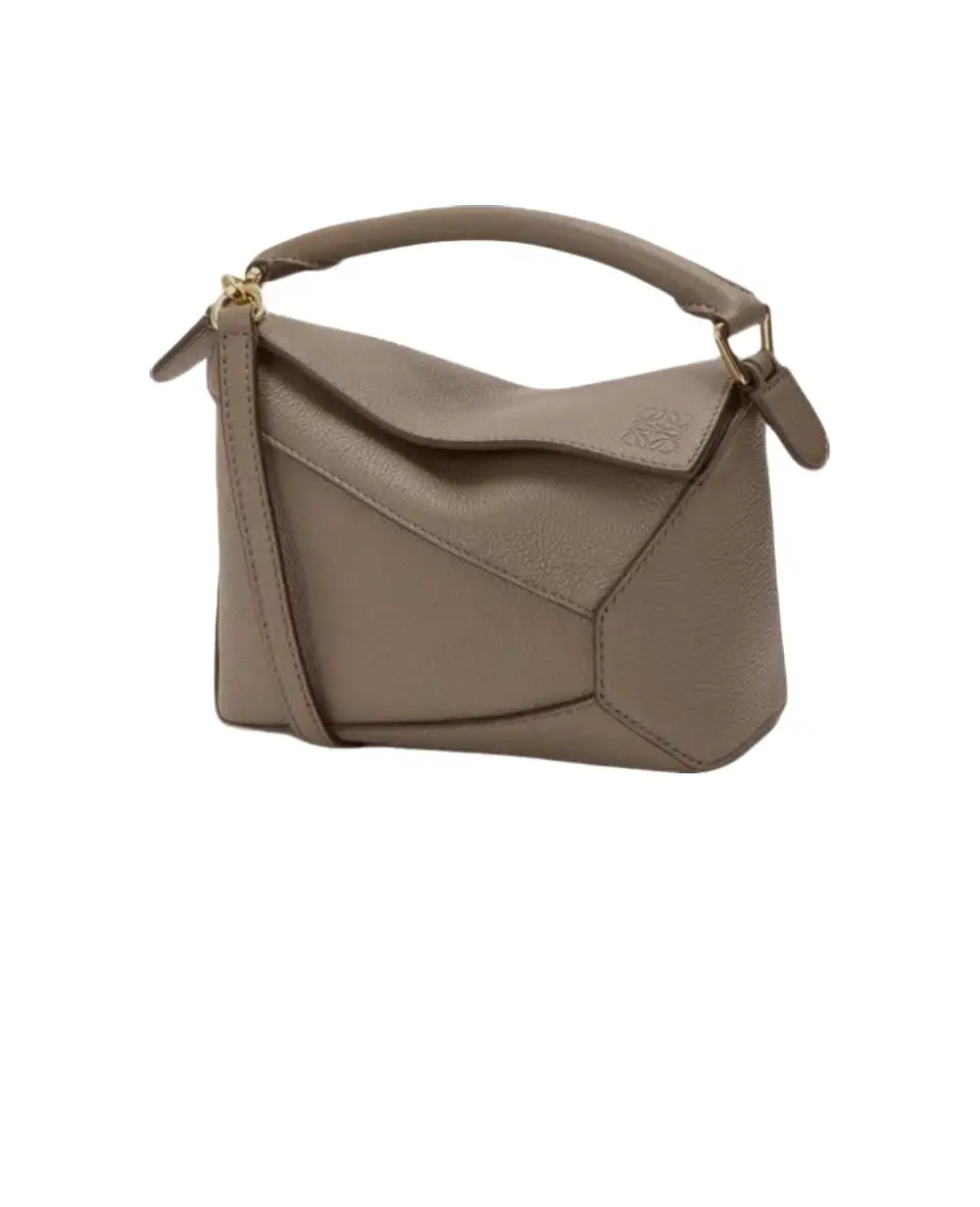 Pre-owned Loewe Puzzle Mini Leather Bag Gray