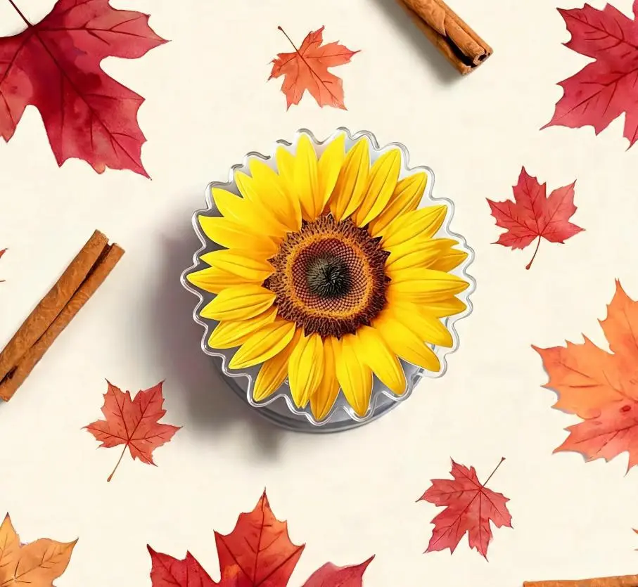 Sunflower Floral Phone Grip Stand – Cute Acrylic Phone Holder Accessory