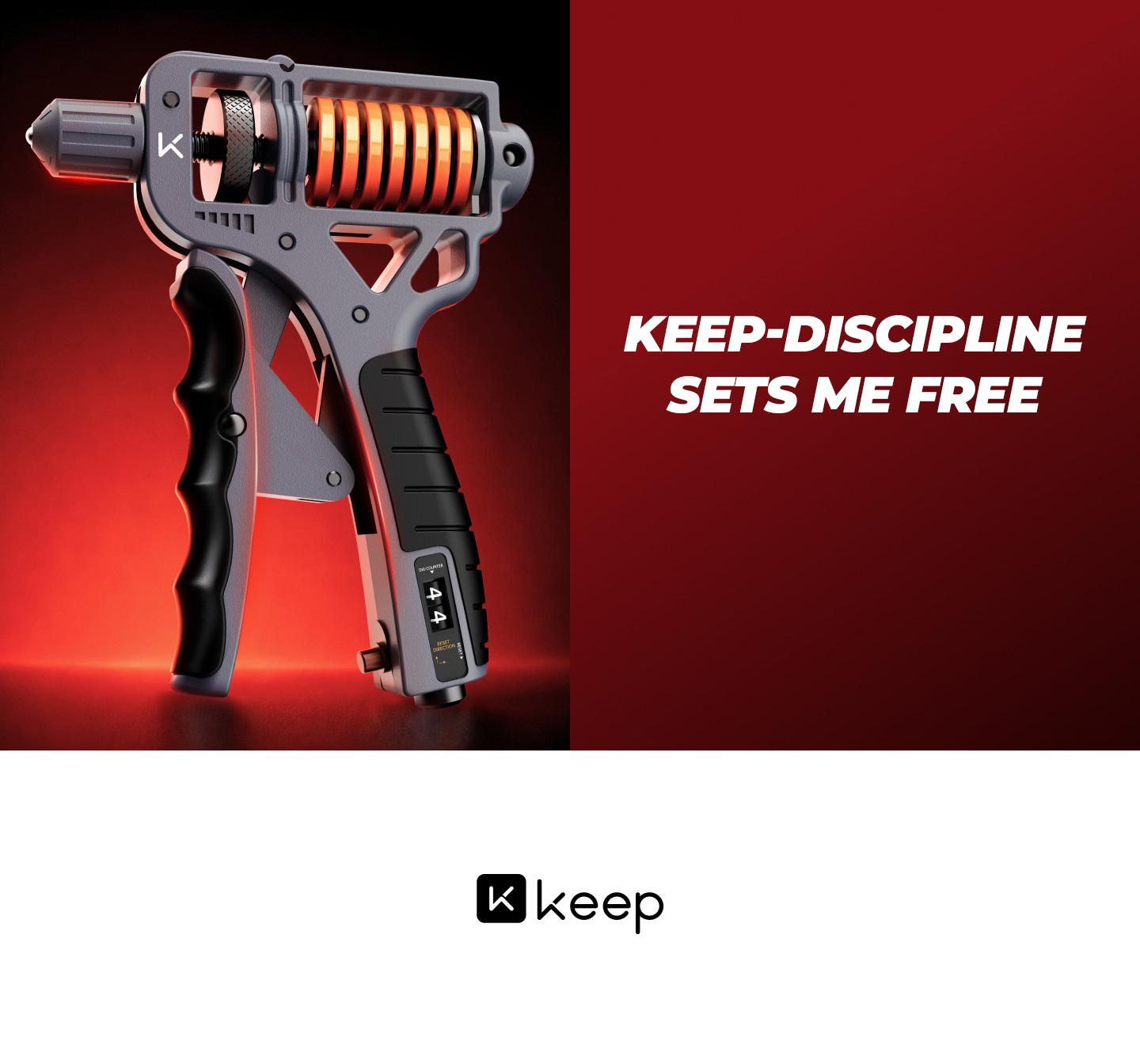 Keep H-Shaped Ergonomic Grip Strengthener, Adjustable 10-660LBS Resistance, for Muscle Relaxation, Forearm Training, Hand Therapy & Stress Relief