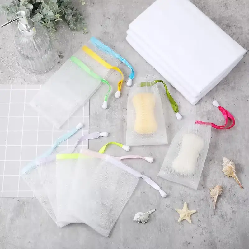 20pcs Sisal Soap Storage Bags Suitable for Soap Bars Soap Bags for Exfoliating Foam and Air-Drying Soap Bars Shower Soap Storage Bags