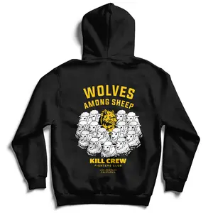 Kill Crew Zip Up Hoodies Fitted Cotton Fabric Fits Polyester Soft Sweatshirts
