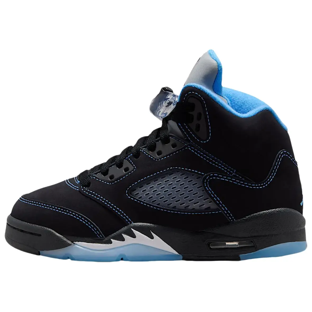 NIKE Air Jordan 5 Retro GS 'Black-Carolina/UNC' 2026 Youth/Women's Sports Shoes, Rubber, Sneakers, Padded Ankle, Lifestyle Shoe, Everyday Wear, Casual, Tar Heel Look, All Day Sneakers, Athletic Casual Sneakers
