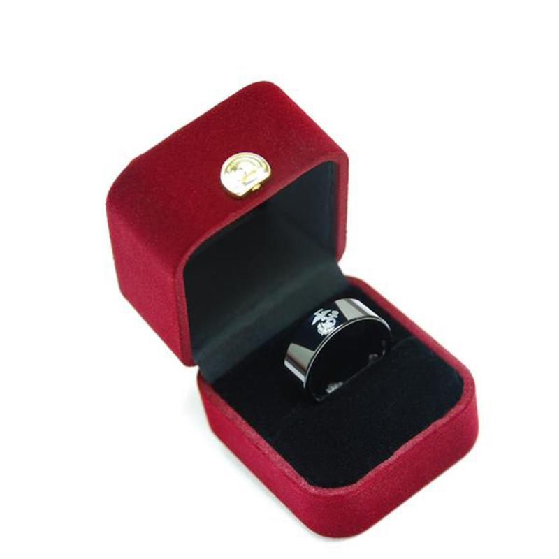 Silver Tungsten Slim Firefighter's Ring