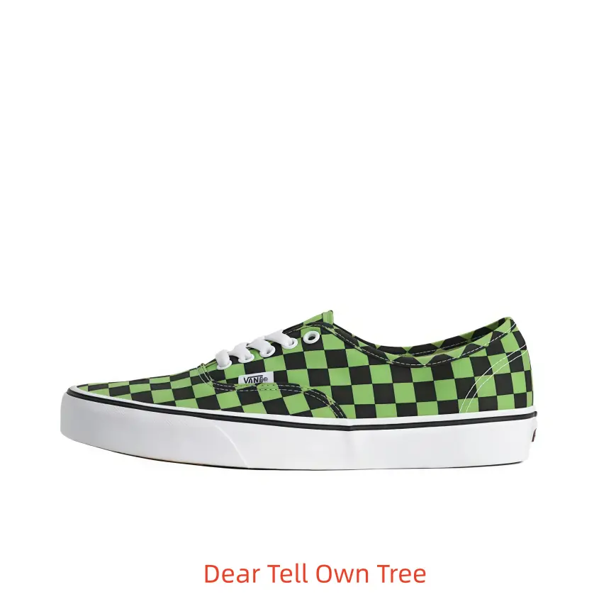 Collectible Retro Lace-Up Sneakers, Mixed Suede-Canvas Upper, Cushioned Insole, Checkered Body for Sneaker Display & Classic Skate Shoe Collection