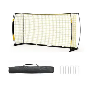 Big Soccer Goal, 12x6 FT Soccer Goal for Backyard, Portable Net with Ground Stakes & Carrying Bag, Quick Set Up Soccer Net for Indoor Outdoor Practice Training, Moveable & Weather Resistant