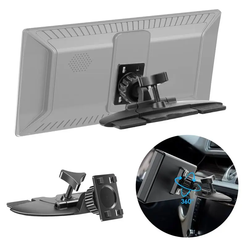 CD Slot Car Mount for 7–10" CarPlay Screen Universal 360° Rotating Shockproof Holder
