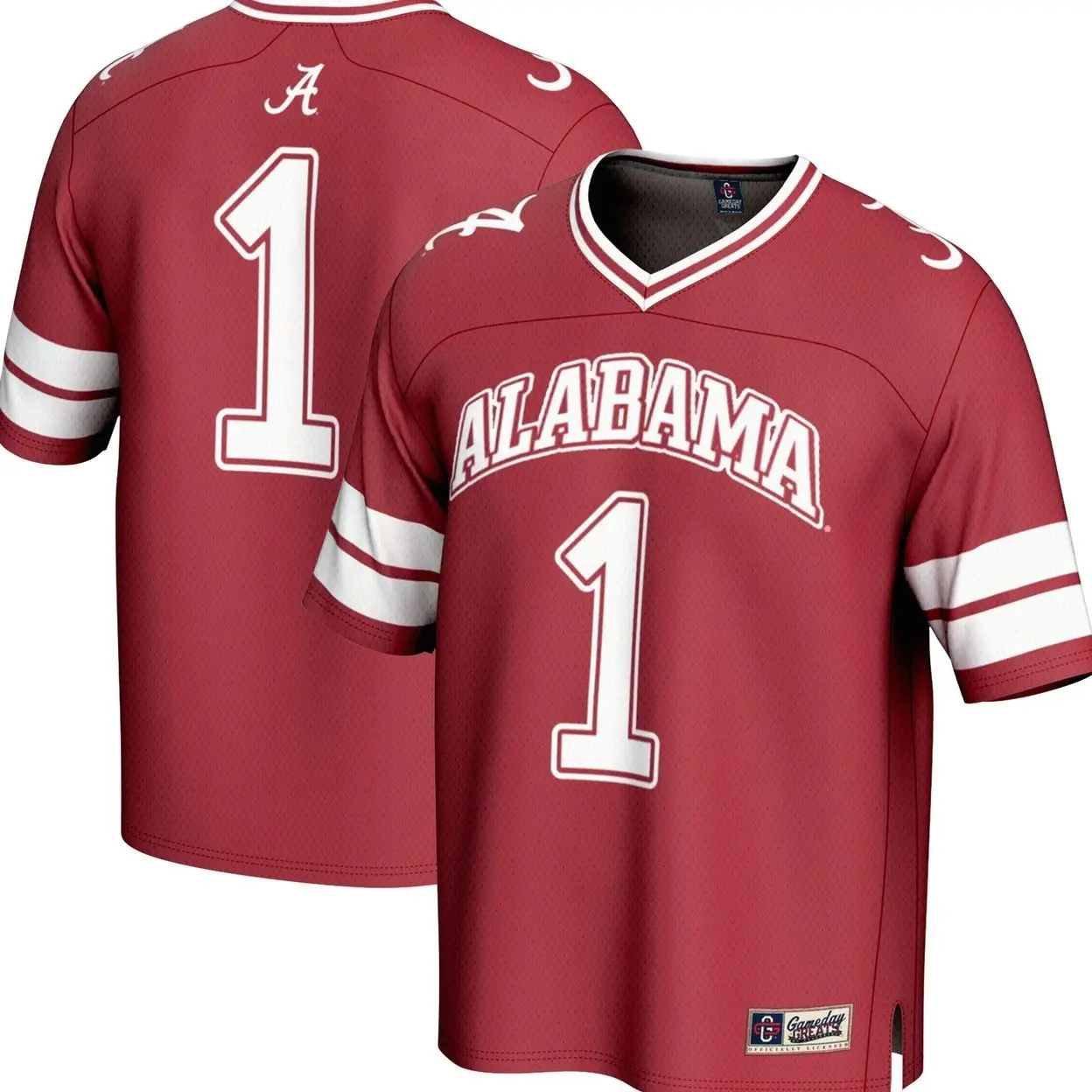 #1 Alabama Crimson Tide GameDay Greats Unisex Lightweight Collegiate Football Fashion Jersey - Crimson