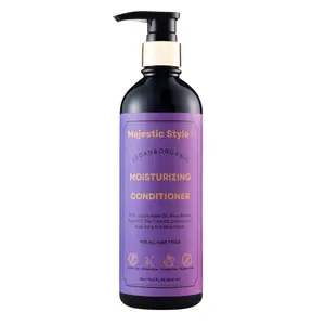 Majestic Style Vegan & Organic Moisturizing Conditioner 16.6 fl oz - 100% Natural Ingredients for All Hair Types