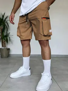 Men’s Solid Color Cargo Shorts – 3-Pack, Multi-Pocket Design, Breathable, Comfortable, Durable for Everyday Summer Wear, Loose Fit, Mid-Rise, Suitable for Fitness and Outdoor Activities