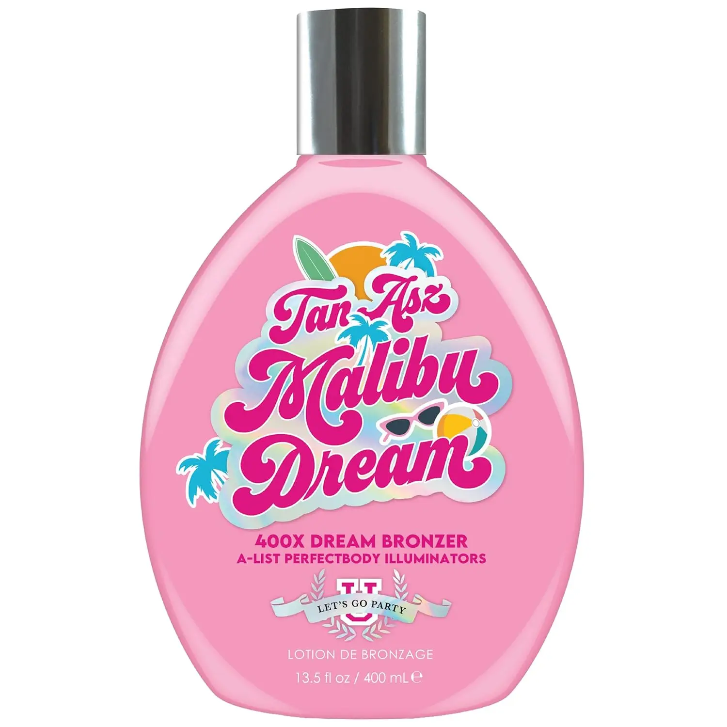 Tan Asz U Malibu Dream Tanning Lotion, 400X Dream Bronzer, A-List Perfectbody Illuminators with Hyaluronic Acid, Peptides & Marine Collagen, 13.5 Fl Oz