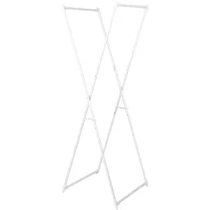 Valet Folding Clothes Rack, X-Frame, Chic, Great for Guest and Dressing Rooms, and Easy to Use, Folds Flat, White