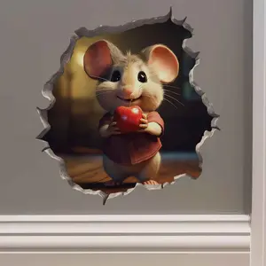 Apple Mouse Hole Decal Apple Mouse Hole Decal