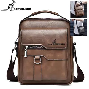 TikTokShopBlackFriday Men's Casual Shoulder Bag,2025,Large Capacity Multifunctional PU Travel Crossbody Bag, Waterproof & Wear-Resistant, Versatile Fashion Bag,brown bag