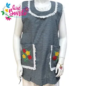 Polyester Maria Apron with Strings on the Side and Bottoms in the Back
