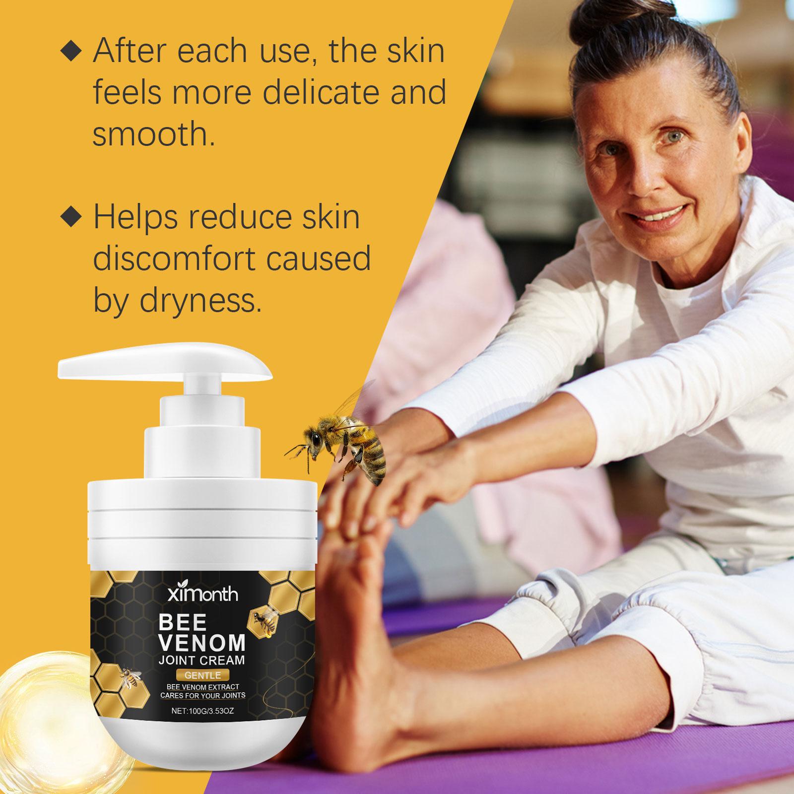 Ximonth Bee Venom Soothing Massage Cream, Moisturizes And Soothes Joint Discomfort With Daily Massage For Topical Treatment