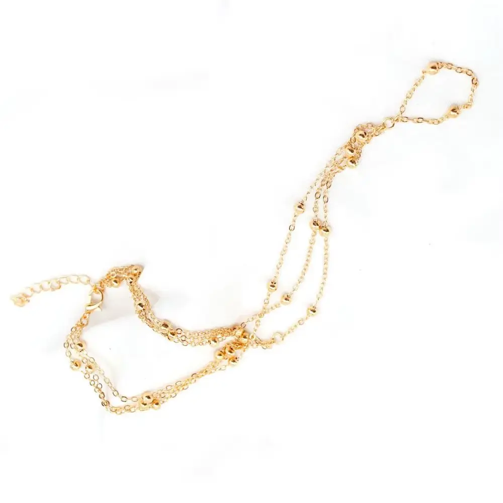 Ankle Bracelets for Women - Summer Multilayer Mesh Tassel Toe Foot Jewellery with Elegant Design and Beads for All Occasions