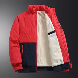 Men's Heavyweight Winter Jacket, Warm Cold Weather Coat with Zipper Closure, Fleece-Lined Cotton Jacket for Couples, Regular Fit Outdoorwear Suitable for Hiking, Travel, and Everyday Use Menswear Stylish