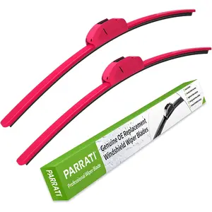 26" + 17" Premium All-Season Rose Red Windshield Wiper Blades (Set of 2) Car Parts Auto Parts