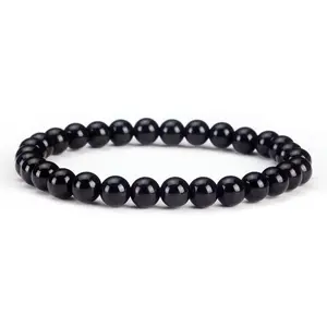 Cherry Tree Collection | Stretch Bracelet | 6mm Beads (Black Tourmaline)