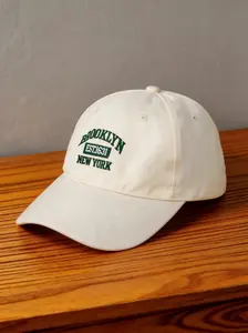 1PC Women's Adjustable Letter Embroidery Baseball Hat, Casual Loose-Fit, Breathable Soft Cap for Outdoor, Music Festival, Fall Winter Gift